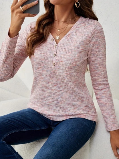 V-Neck Long Sleeve T-Shirt.