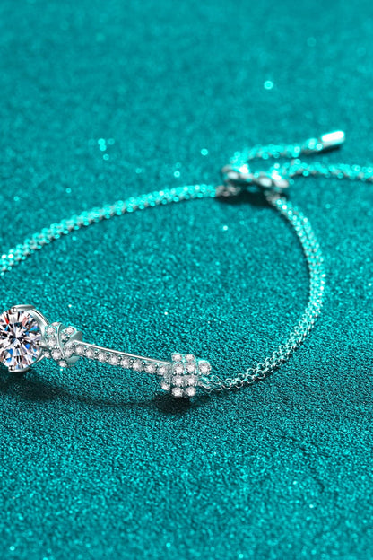 2 Carat Moissanite 925 Sterling Silver Bracelet.