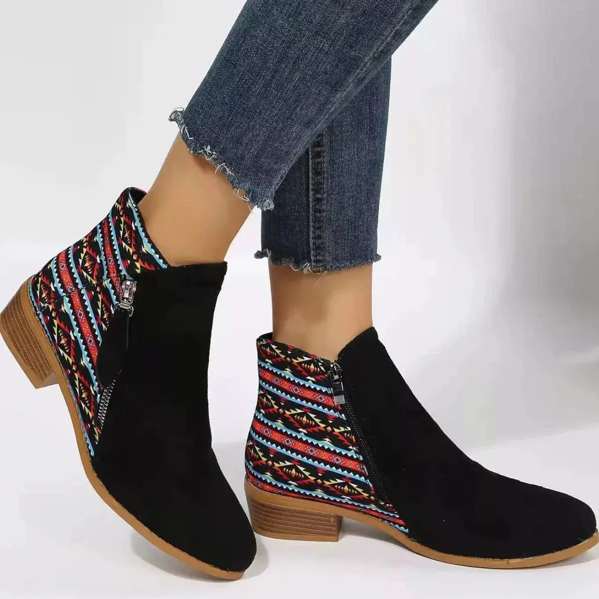 Point Toe Block Heels Boots Simply Love