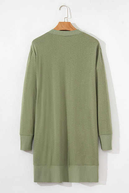 Chic green plus size cardigan