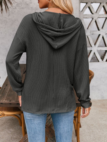 Casual dropped shoulder hoodie