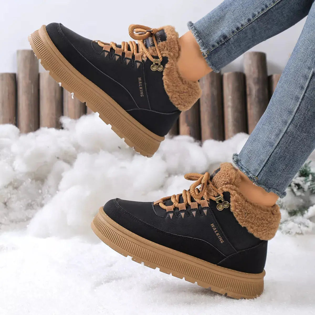 Fur-Lined Ankle Boots Simply Love