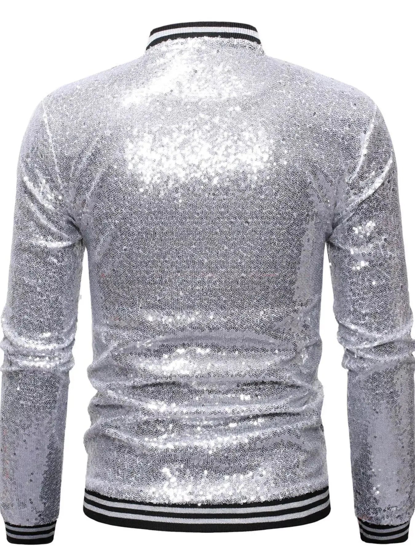 Men's Sequin Zip Up Jacket Simply Love