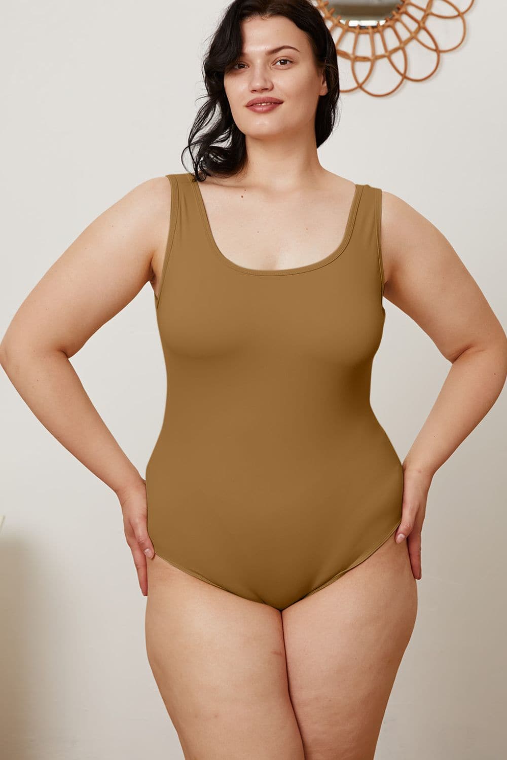 Basic Bae Full Size Square Neck Sleeveless Bodysuit.