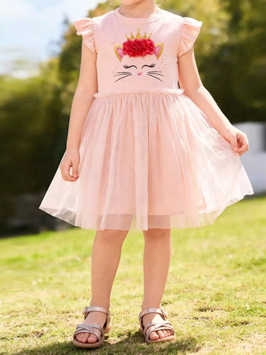 Children's Ruffled Sleeve Tulle Dress Simply Love