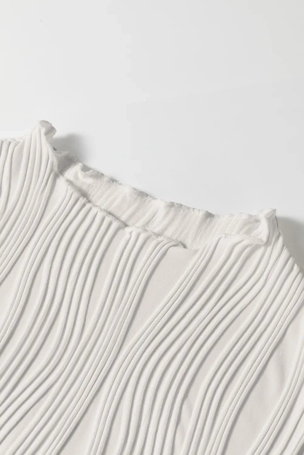 Wavy Textured Mock Neck Tank Simply Love