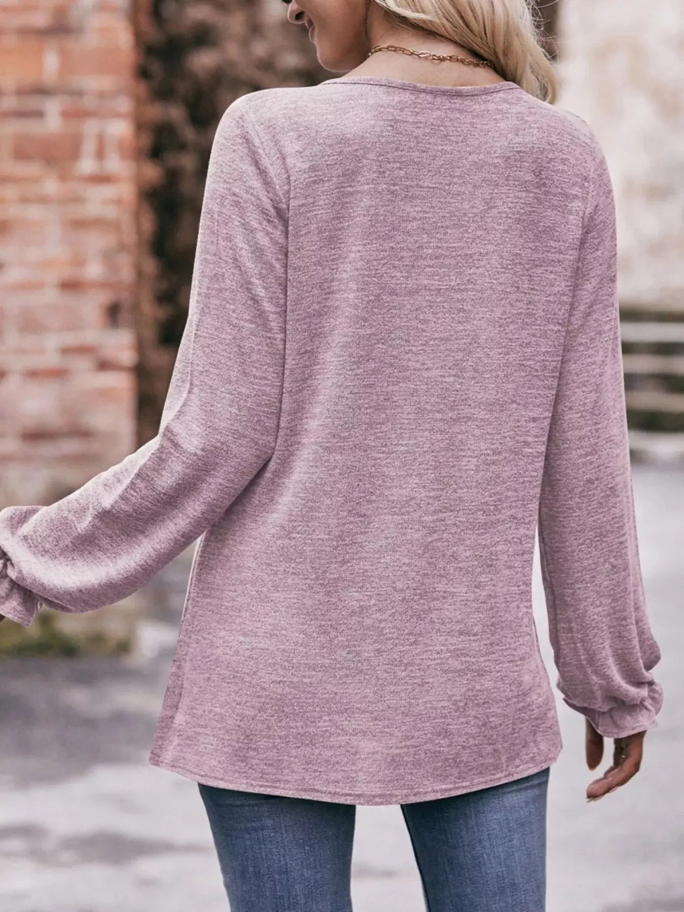 Ruffle Cuff Long Sleeve T-Shirt Simply Love