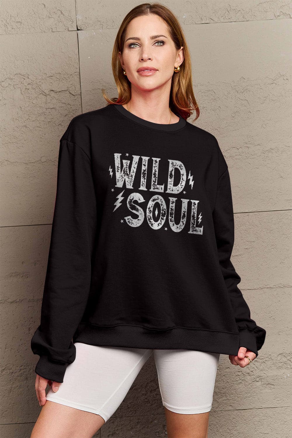 Simply Love Full Size WILD SOUL Graphic Sweatshirt.