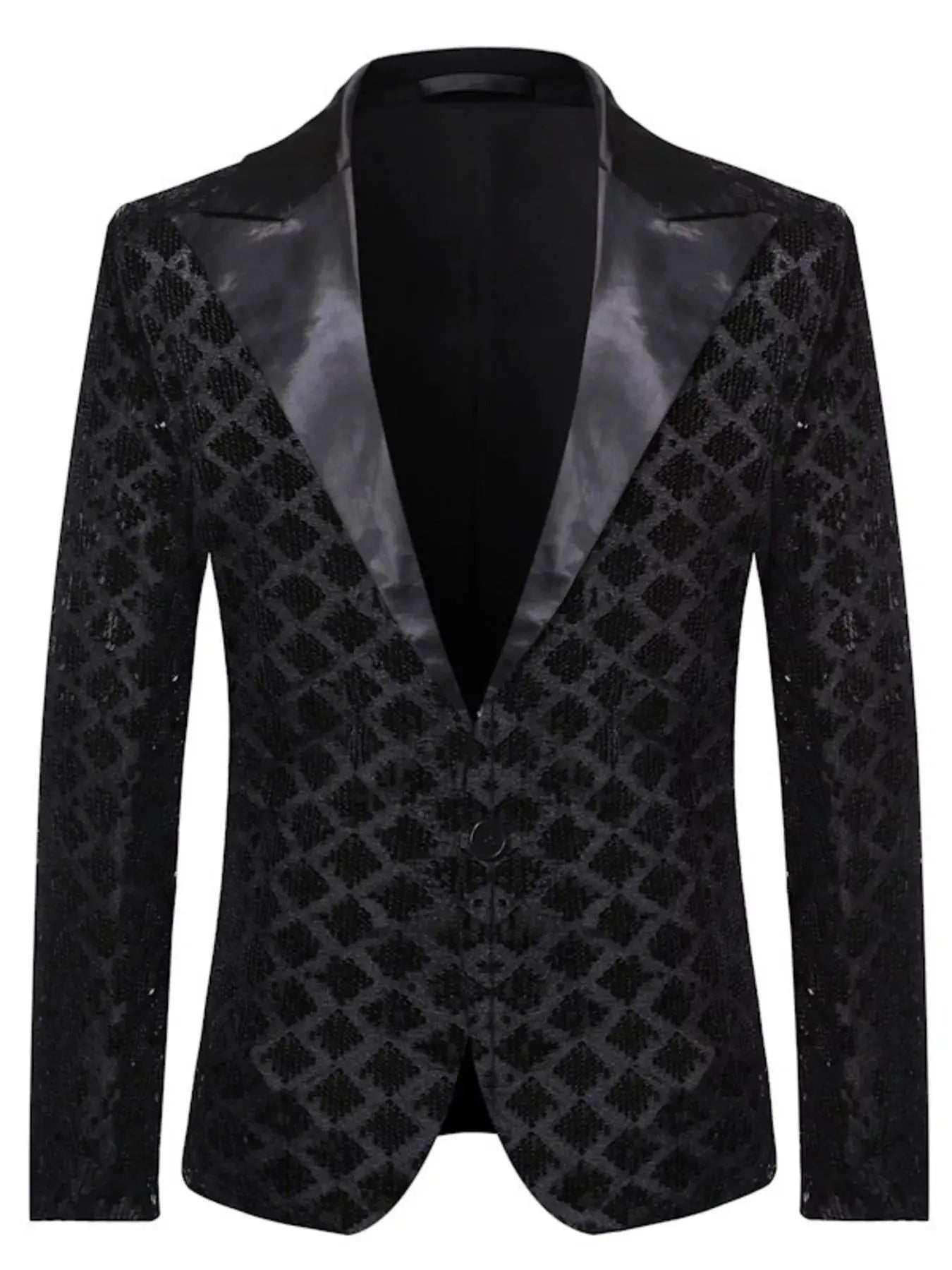 Men's Sequin One Button Blazer Simply Love
