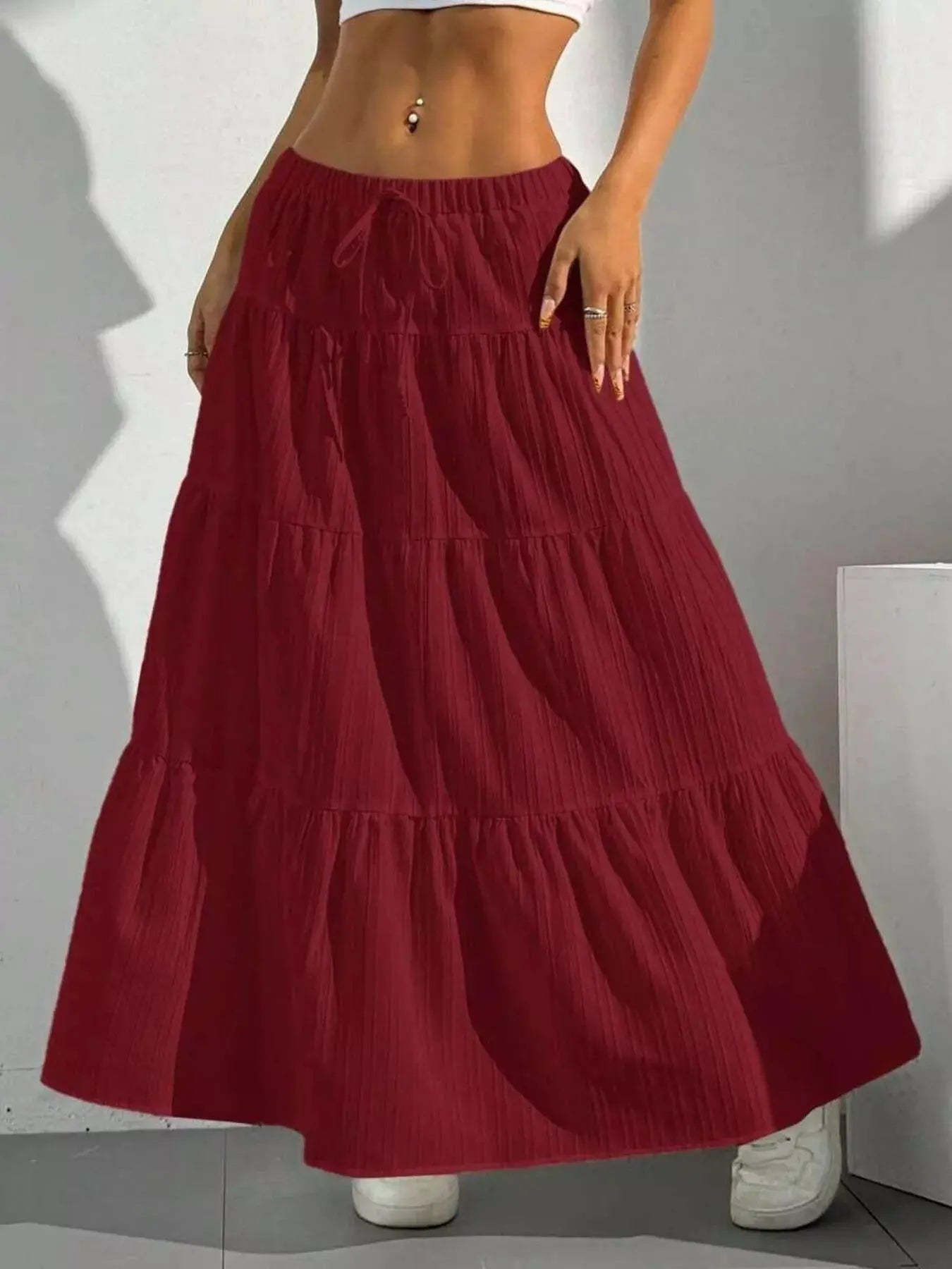 Flowy Tiered Maxi Skirt Simply Love