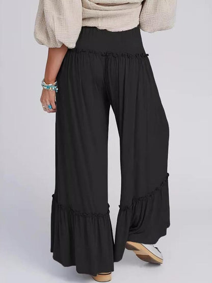 Chic frill wide leg trousers for every occasion