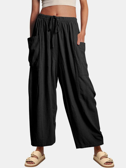 Full Size Wide Leg Pants with Pockets.