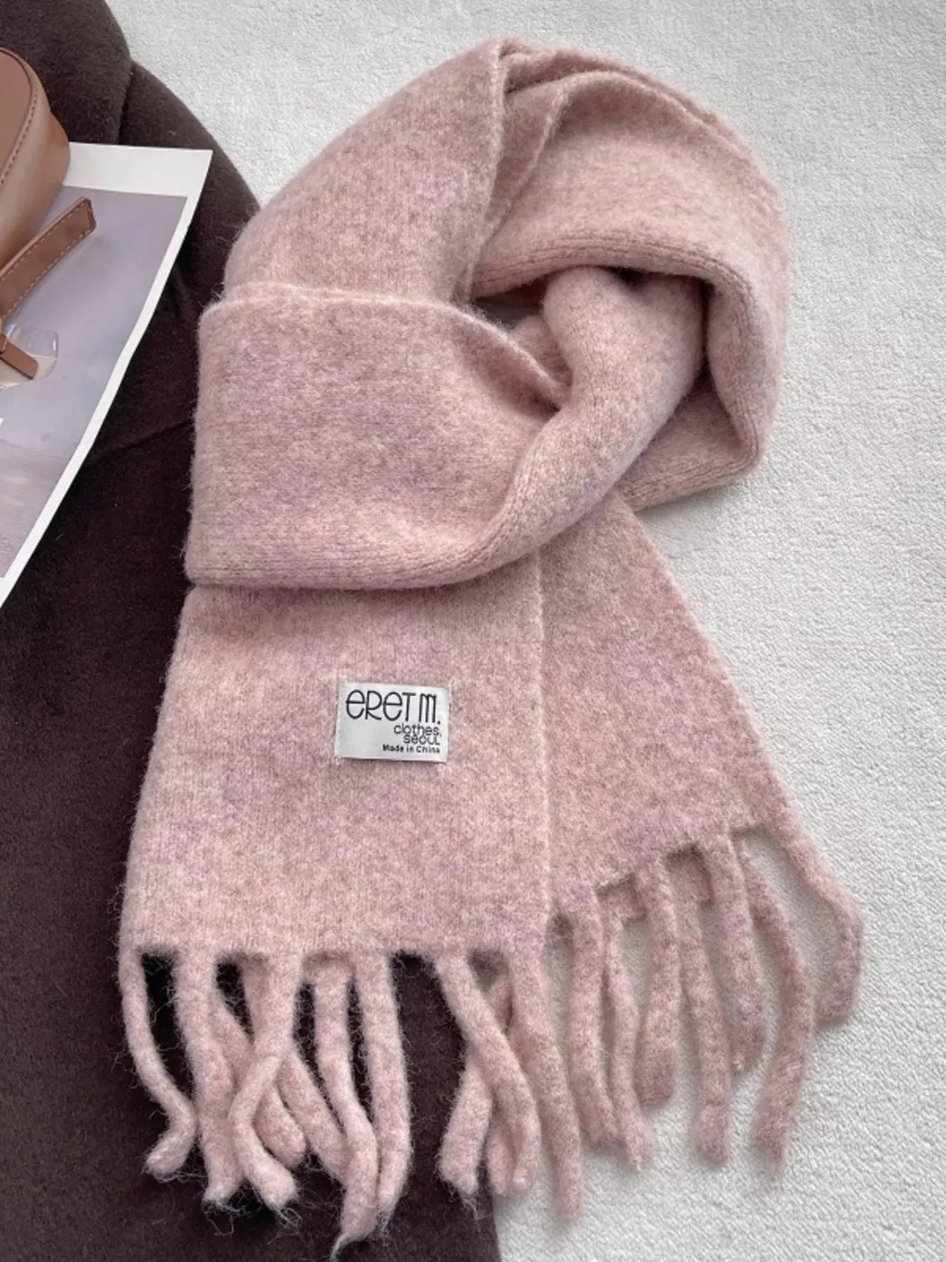 Fringe Solid Color Scarf Simply Love