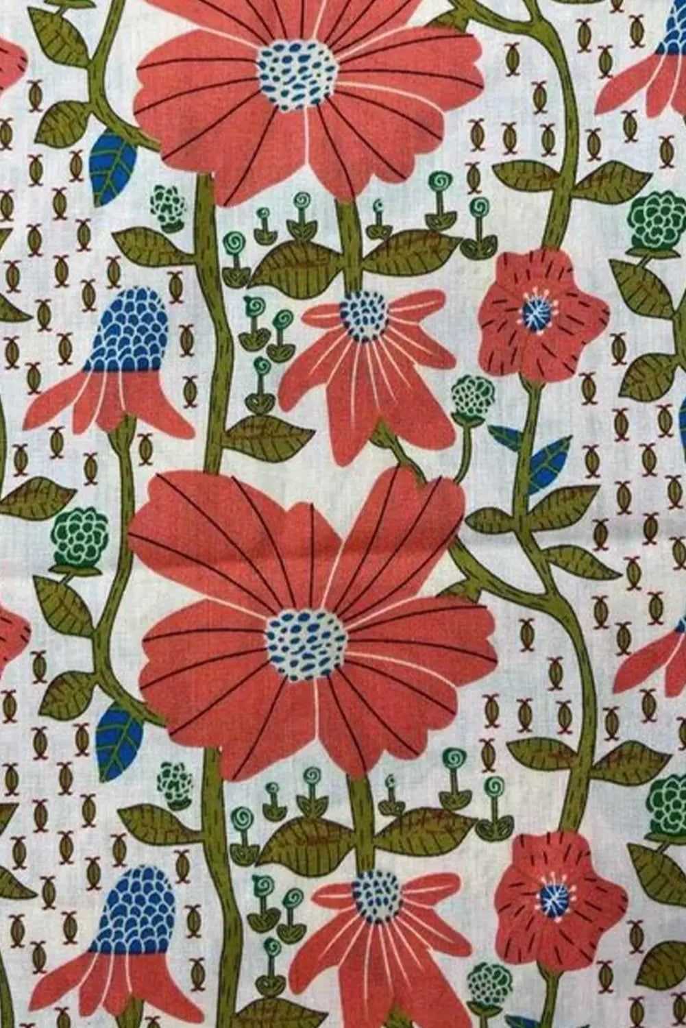 Red Floral Print Ric Rac Trim V Neck Three Quarter Sleeve Loose Mini Dress Dear-Lover Dropshipping