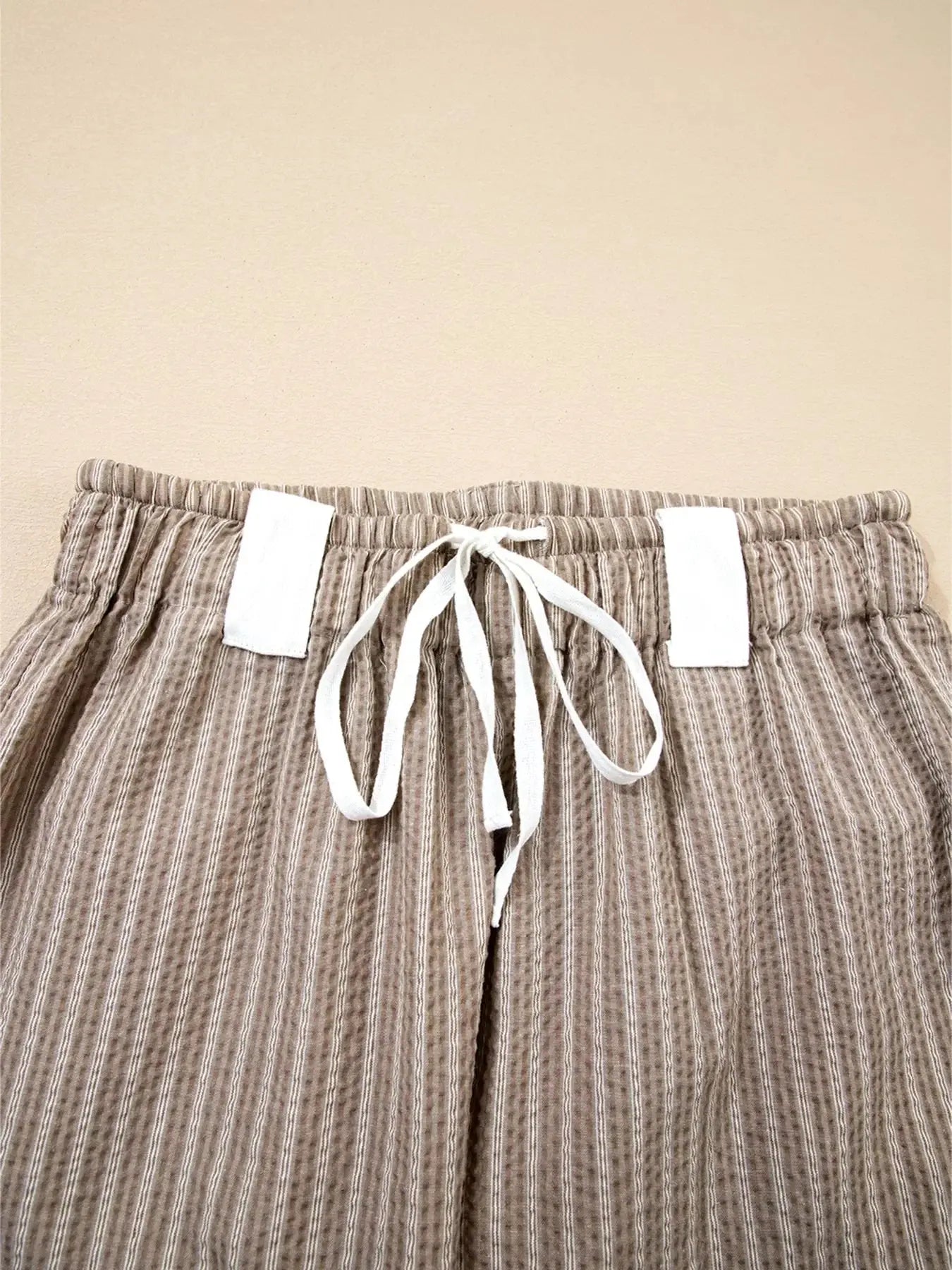 Stripe Drawstring Cargo Jogger Pants with Pockets Simply Love