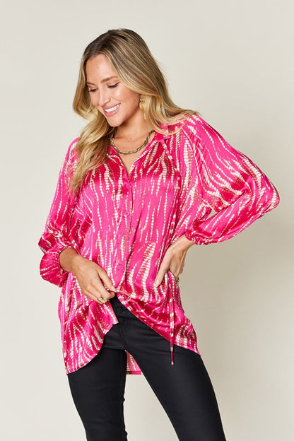 Double Take Full Size Printed Button Up Long Sleeve ShirtElevate Your Wardrobe with the Double Take Full Size Printed Button Up Long Sleeve Shirt
 Discover a perfect blend of style and comfort with our Double Take Full SizLove Salve Full Size Printed ButtonTikTok