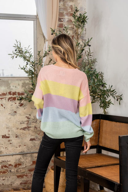 Sew In Love color block sweater