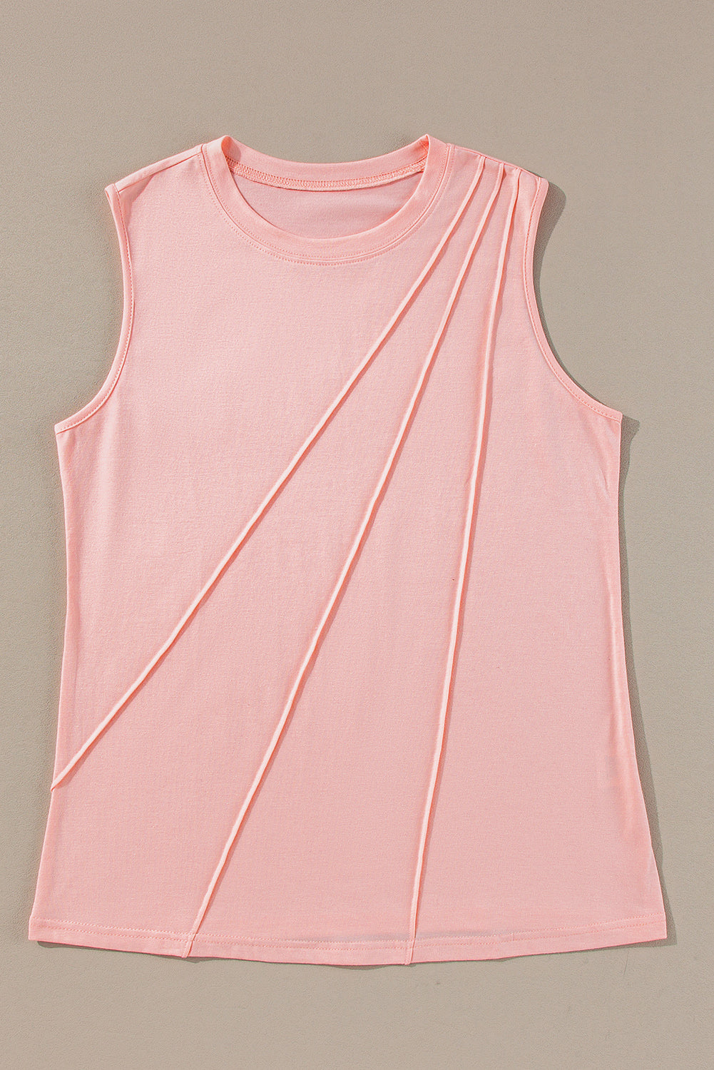 Chic pleated tank top in light pink