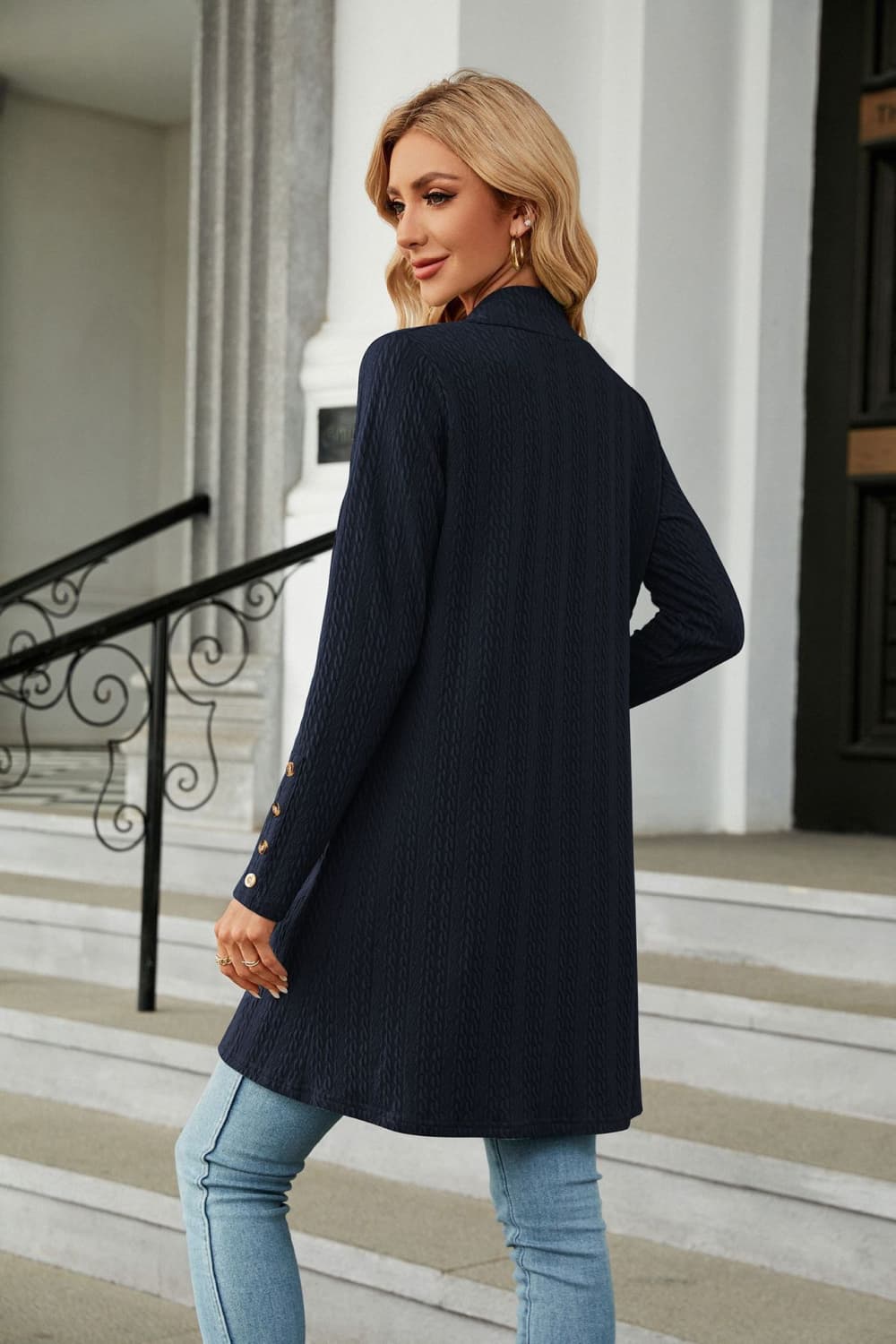 Long Sleeve Open Front Cardigan.