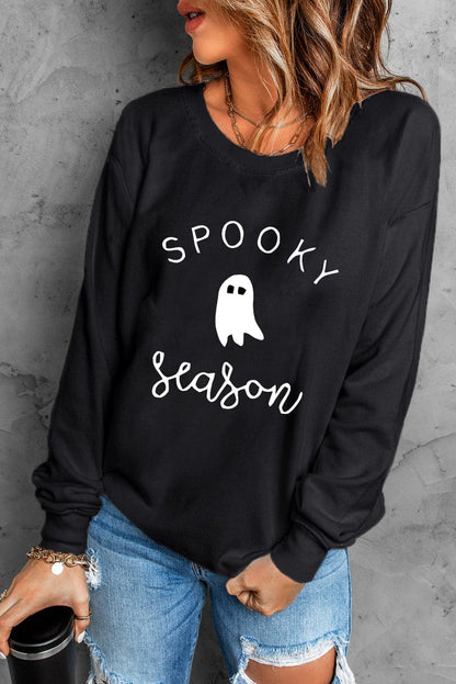 Spooky graphic pullover, long sleeves