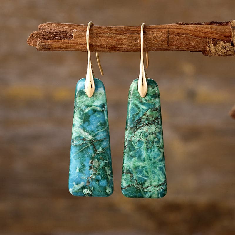 Copper Natural Stone Earrings.