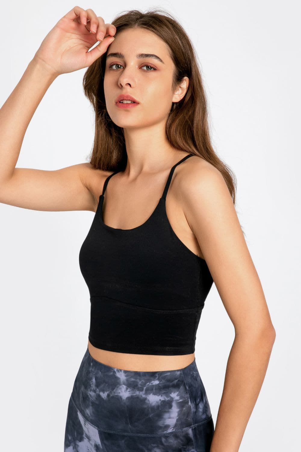 Crisscross Back Scoop Neck Sports Cami.