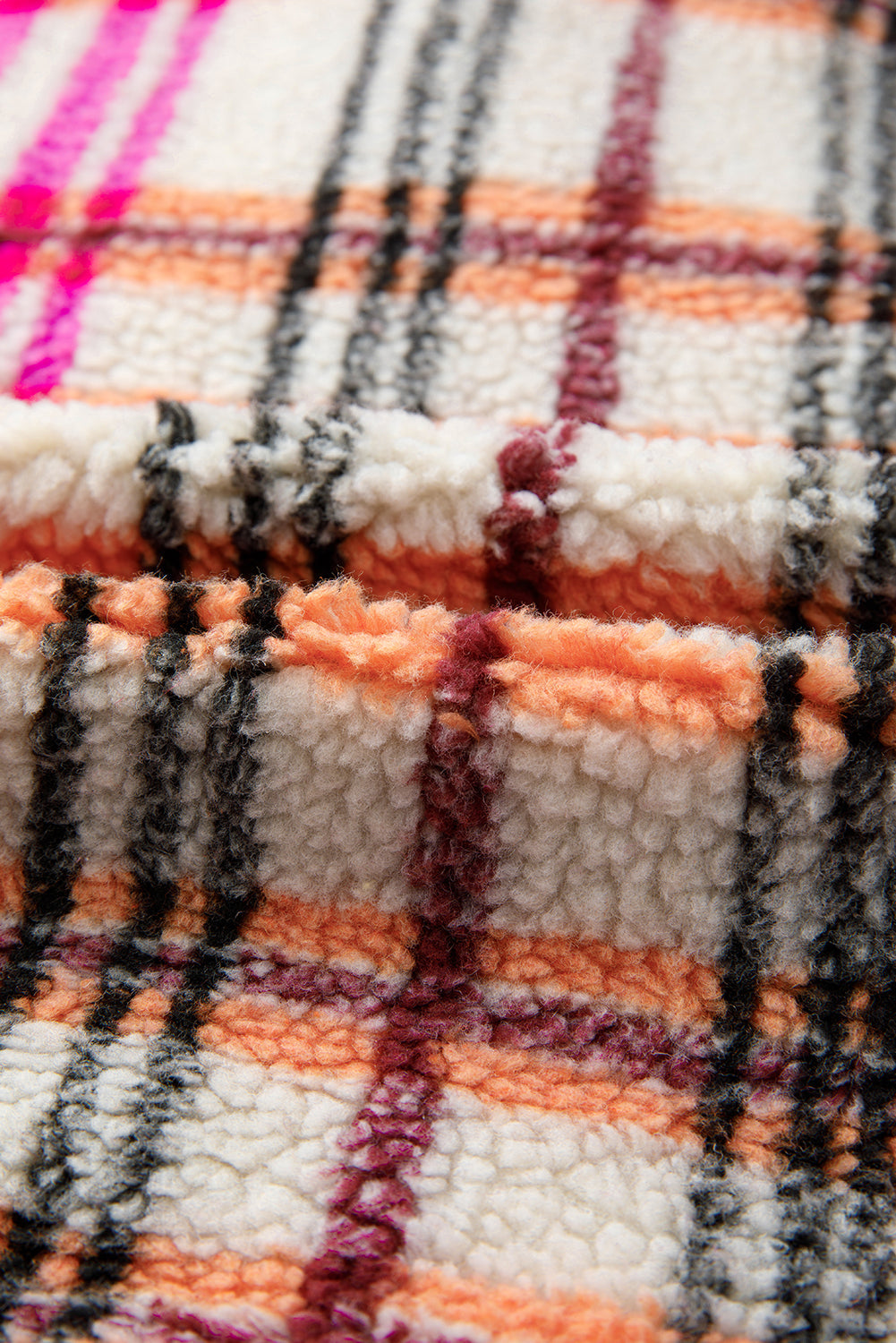 Rose Sherpa Plaid Jacket Vest Love Salve