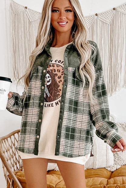 Everyday Plaid Corduroy Jacket