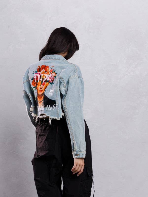 Frida Muse Crop Denim Jacket Coco’s Tee Boutique