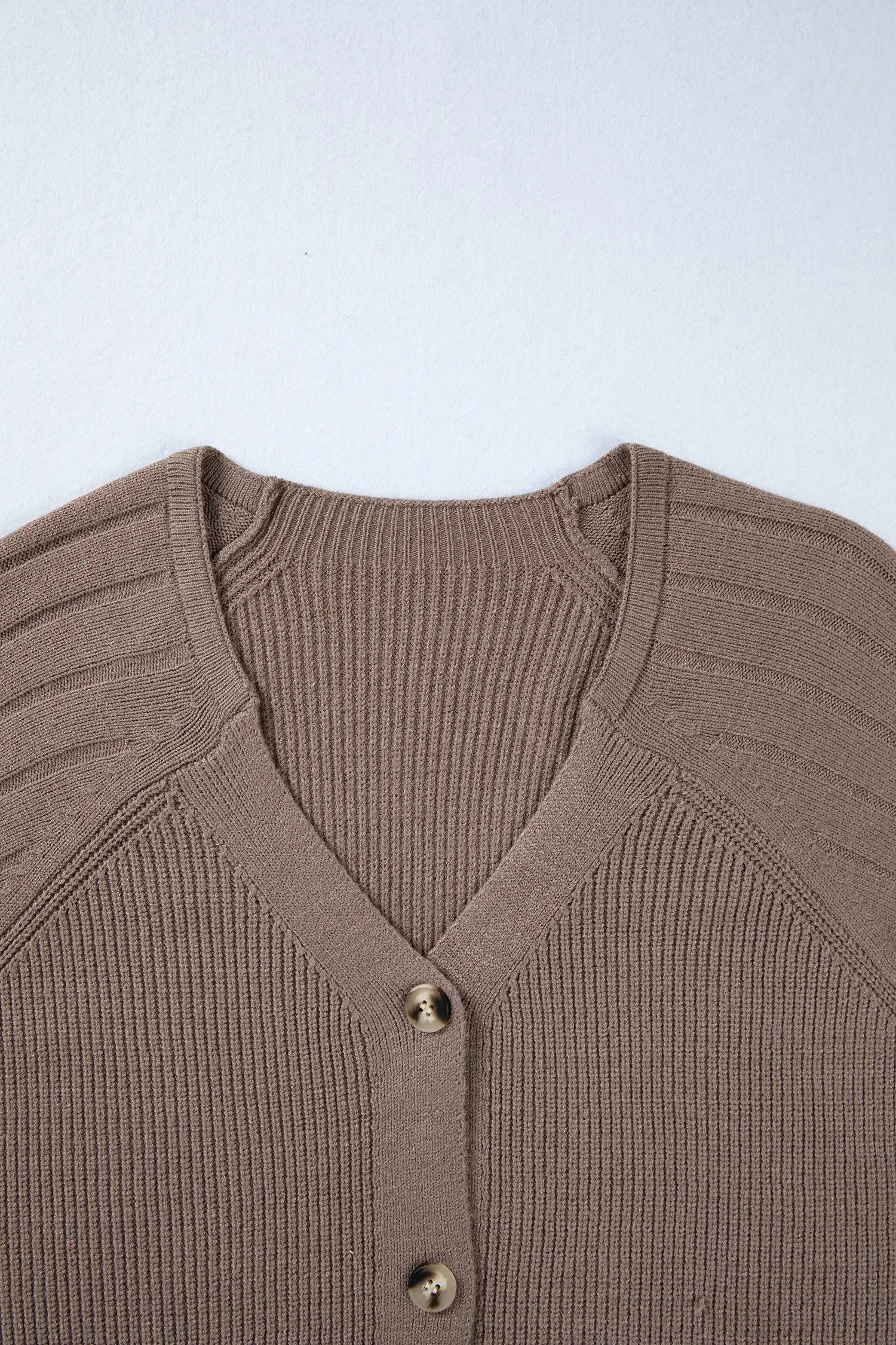 Goat Mixed Texture Knit Button V Neck Cardigan Sweater Dear-Lover Dropshipping