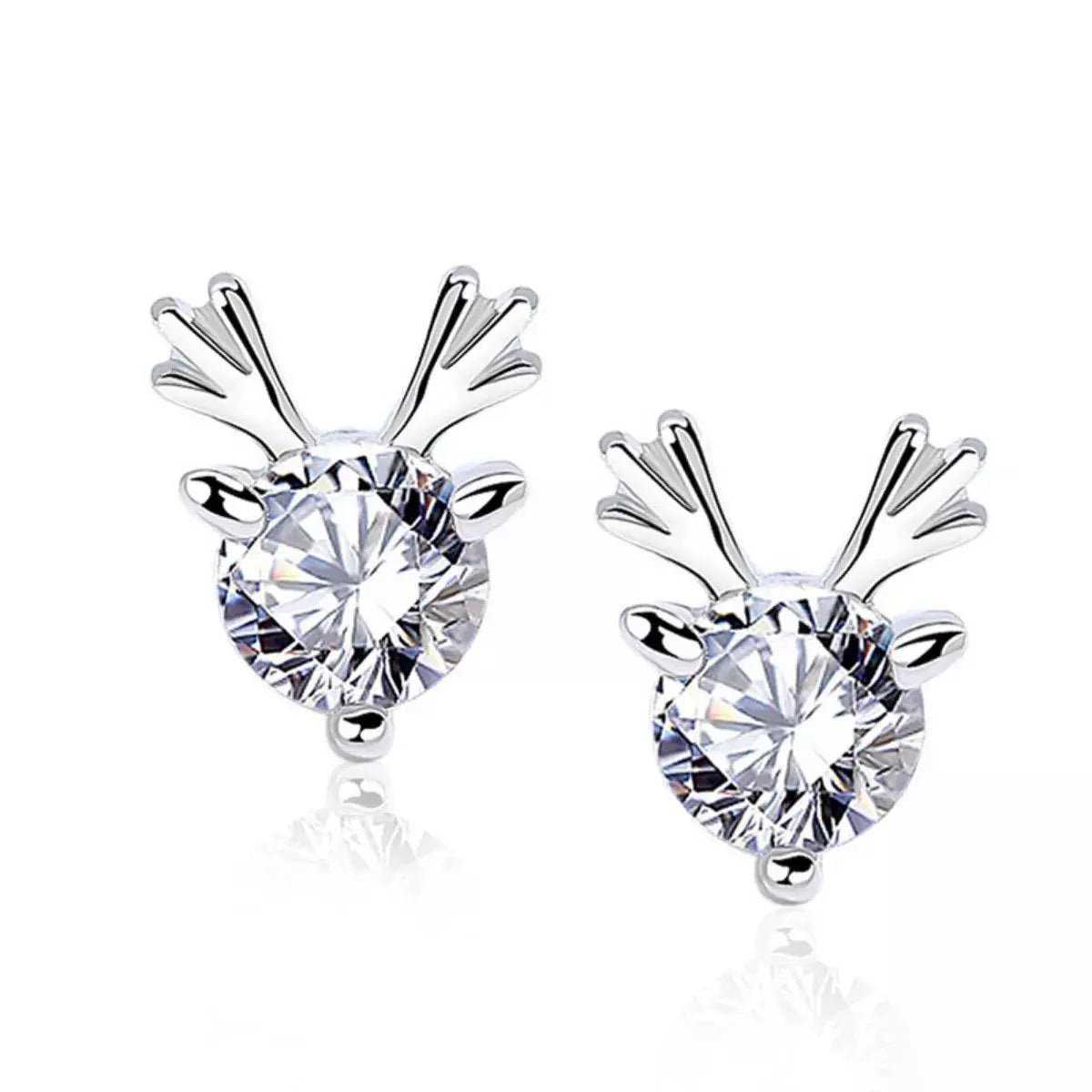 925 Sterling Silver Deer Stud Earrings Simply Love