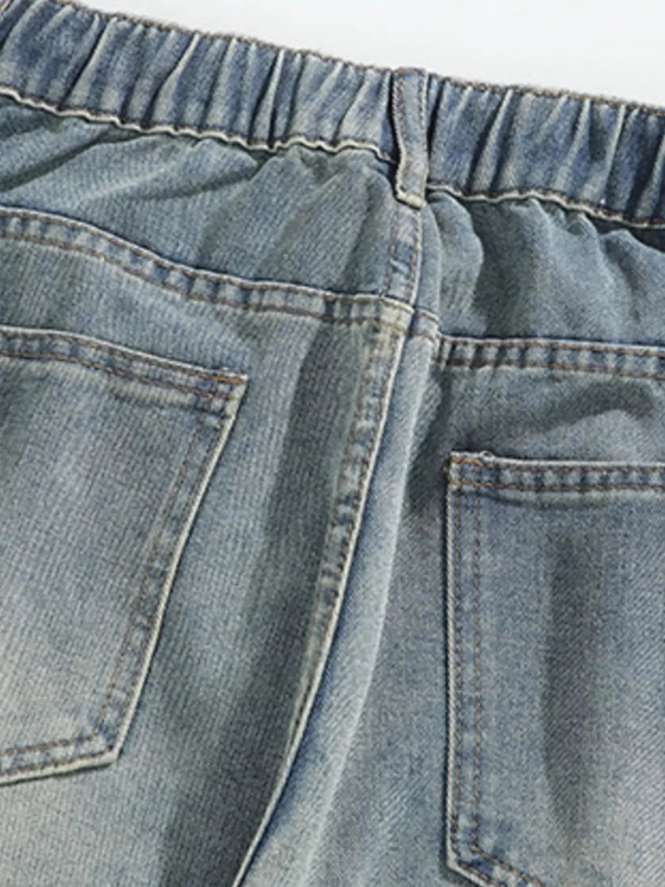 Men's Plus Size Vintage Wash Wide Leg Jeans Simply Love