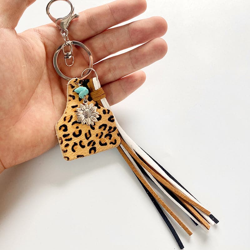 Turquoise Fringe Detail Key Chain.