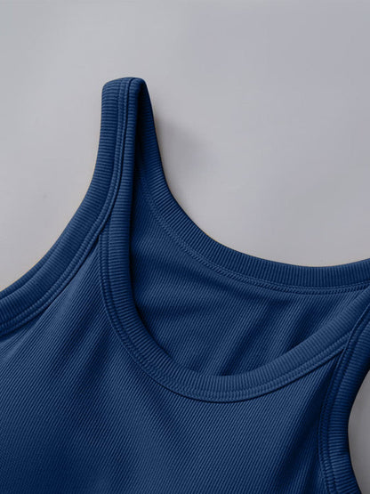 Round Neck Tank with Bra.