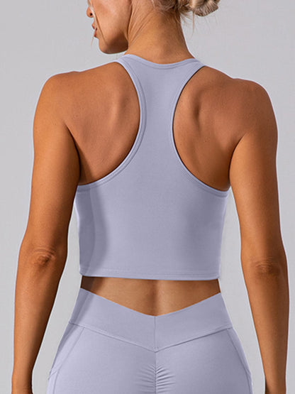 Square Neck Racerback Cropped Tank.