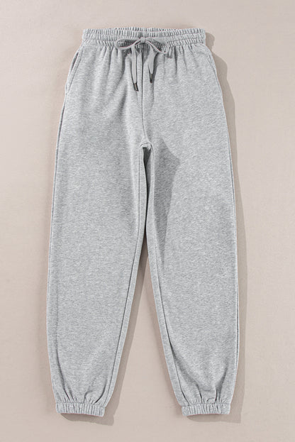 Light grey fleece-lined joggers