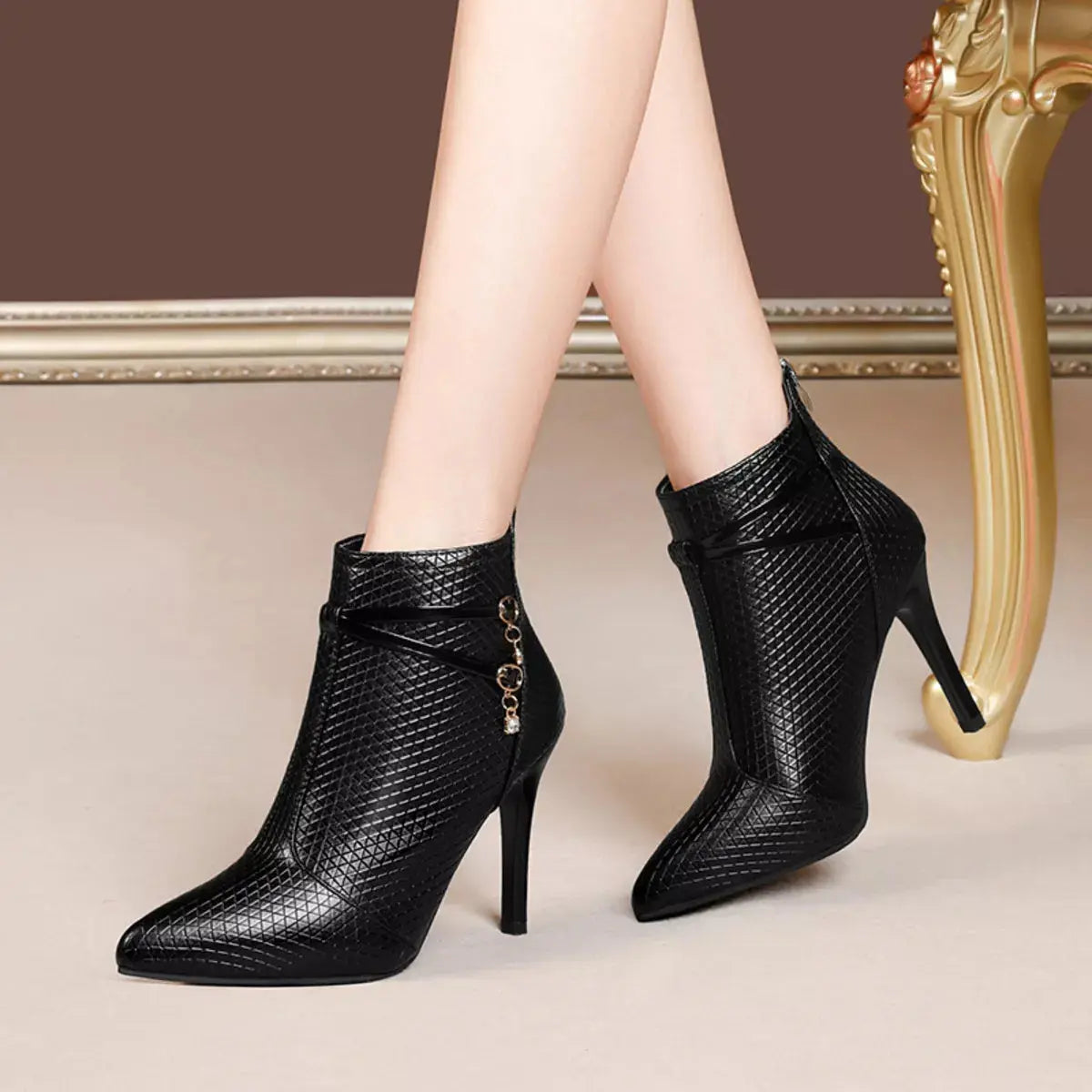 Pointed-Toe Stiletto Ankle Boots Simply Love