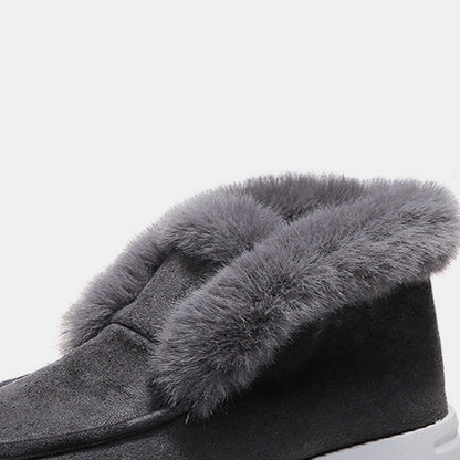 Furry Suede Snow Boots.