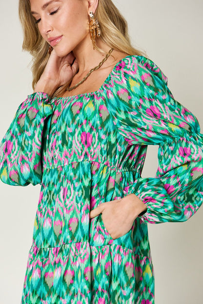 Double Take: Long Sleeve Print Dress