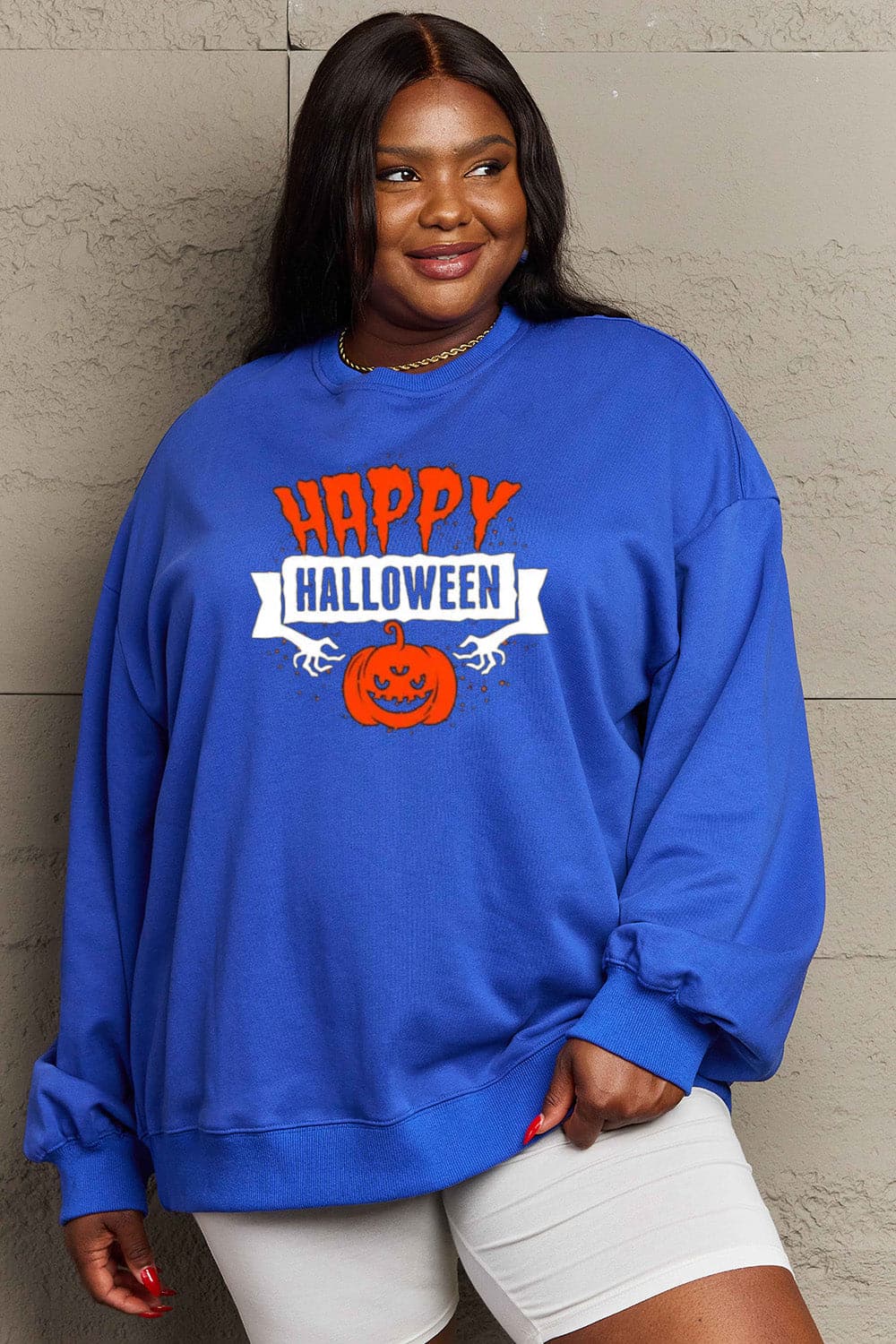 Happy Halloween cozy graphic sweatshirt