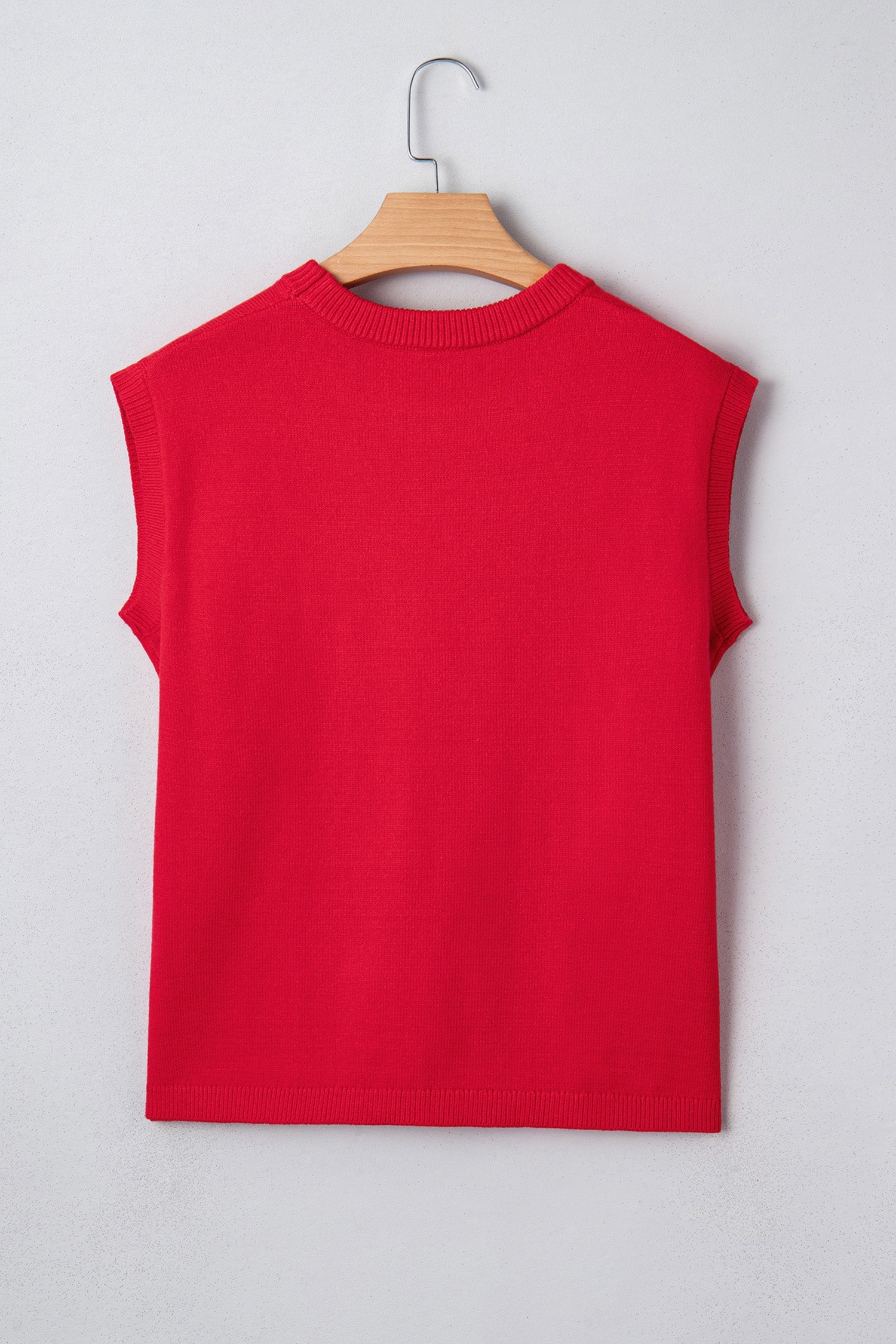 Fiery Red Embroidered Yeehaw Letter Loose Short Sleeve Sweater Dear-Lover Dropshipping