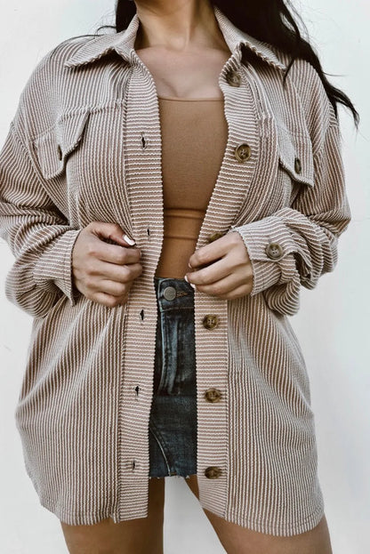 Stylish Plus Size Long Sleeve Jacket