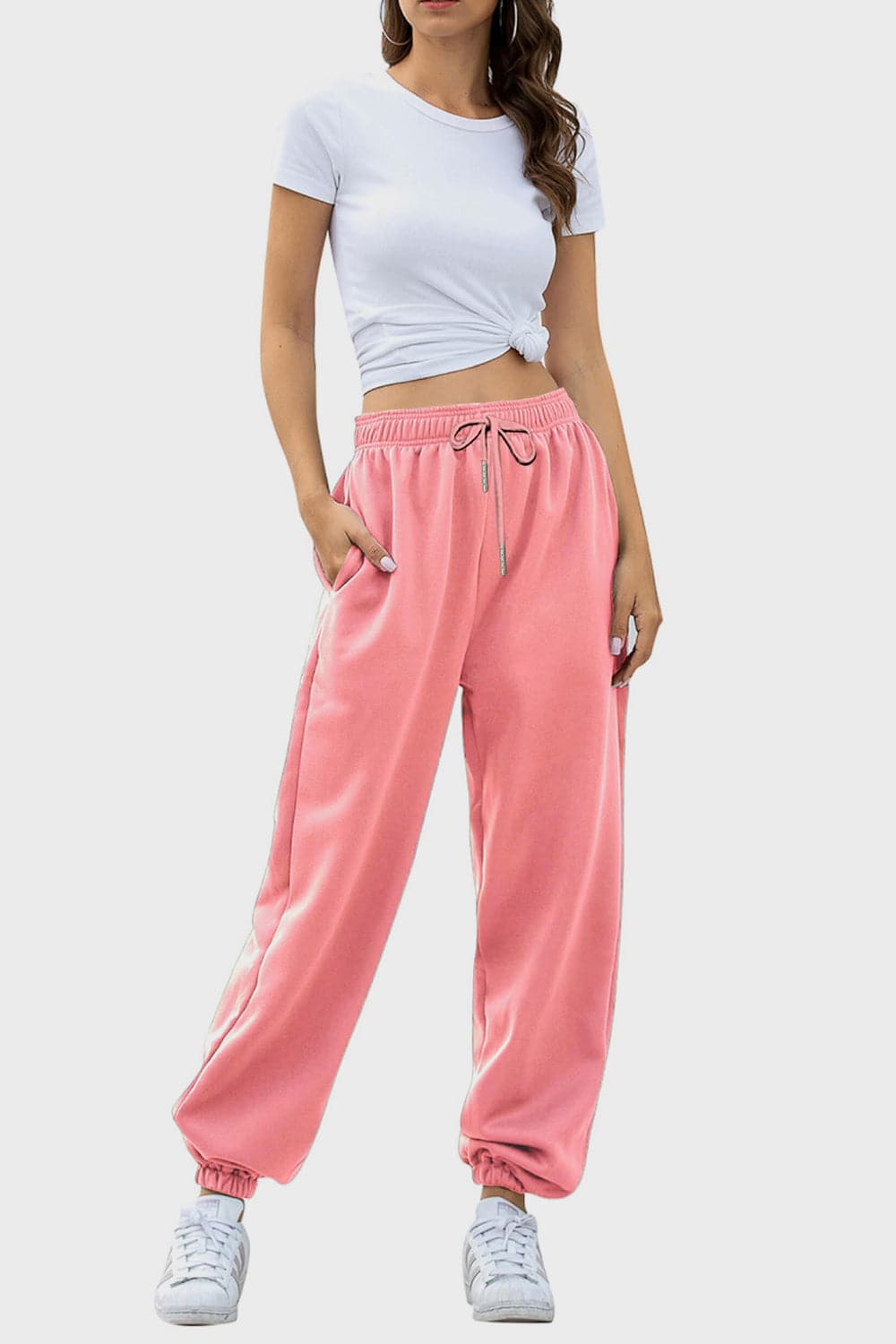 Comfortable pocketed joggers with elastic waistband