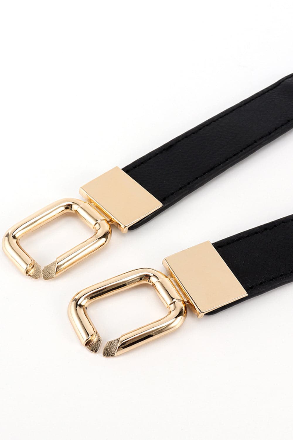 Geometric Double Buckle Elastic Belt.