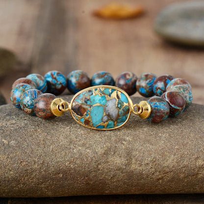 Natural Stone Beaded Bracelet.