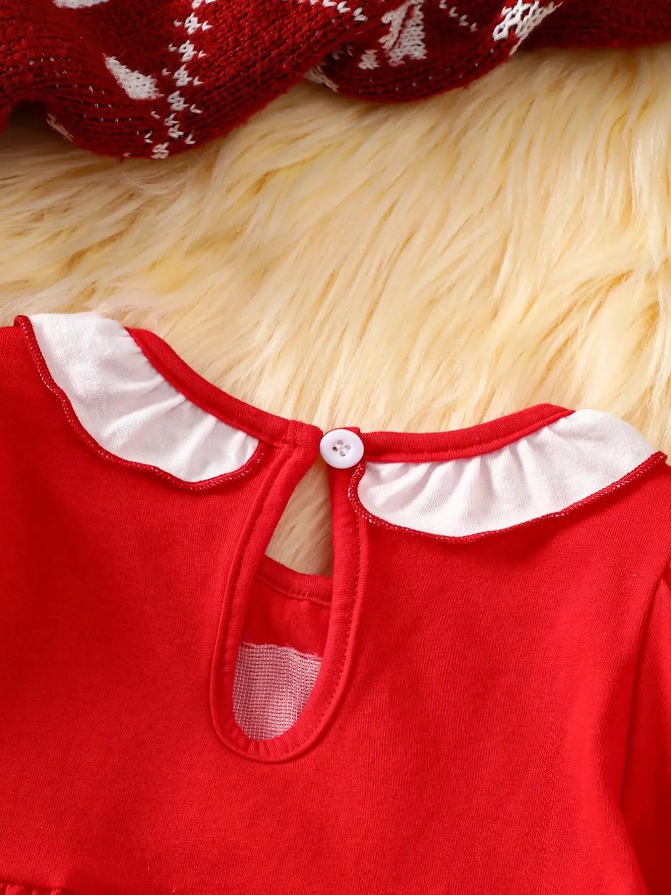 Children's Christmas Theme Bodysuit with Ruffled Simply Love