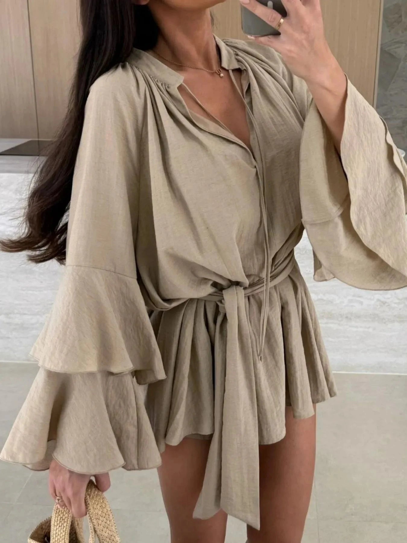 Flirt & Flow Bell Sleeve Mini Dress Coco’s Tee Boutique