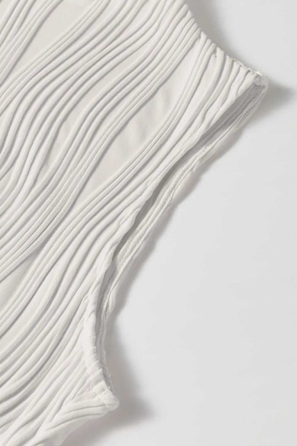 Wavy Textured Mock Neck Tank Simply Love