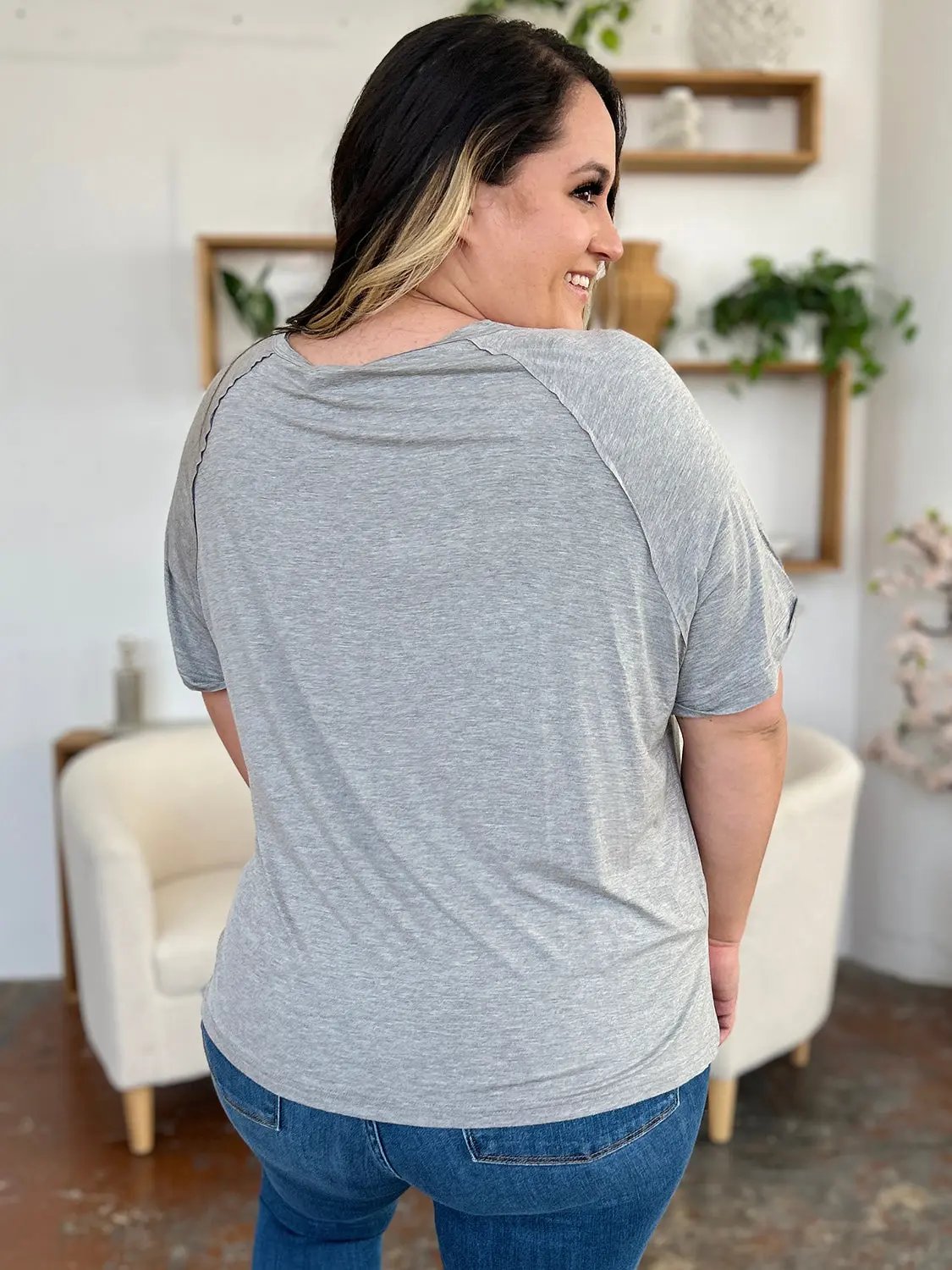 ShopBasicbae: Bamboo V-Neck Tee - Love Salve