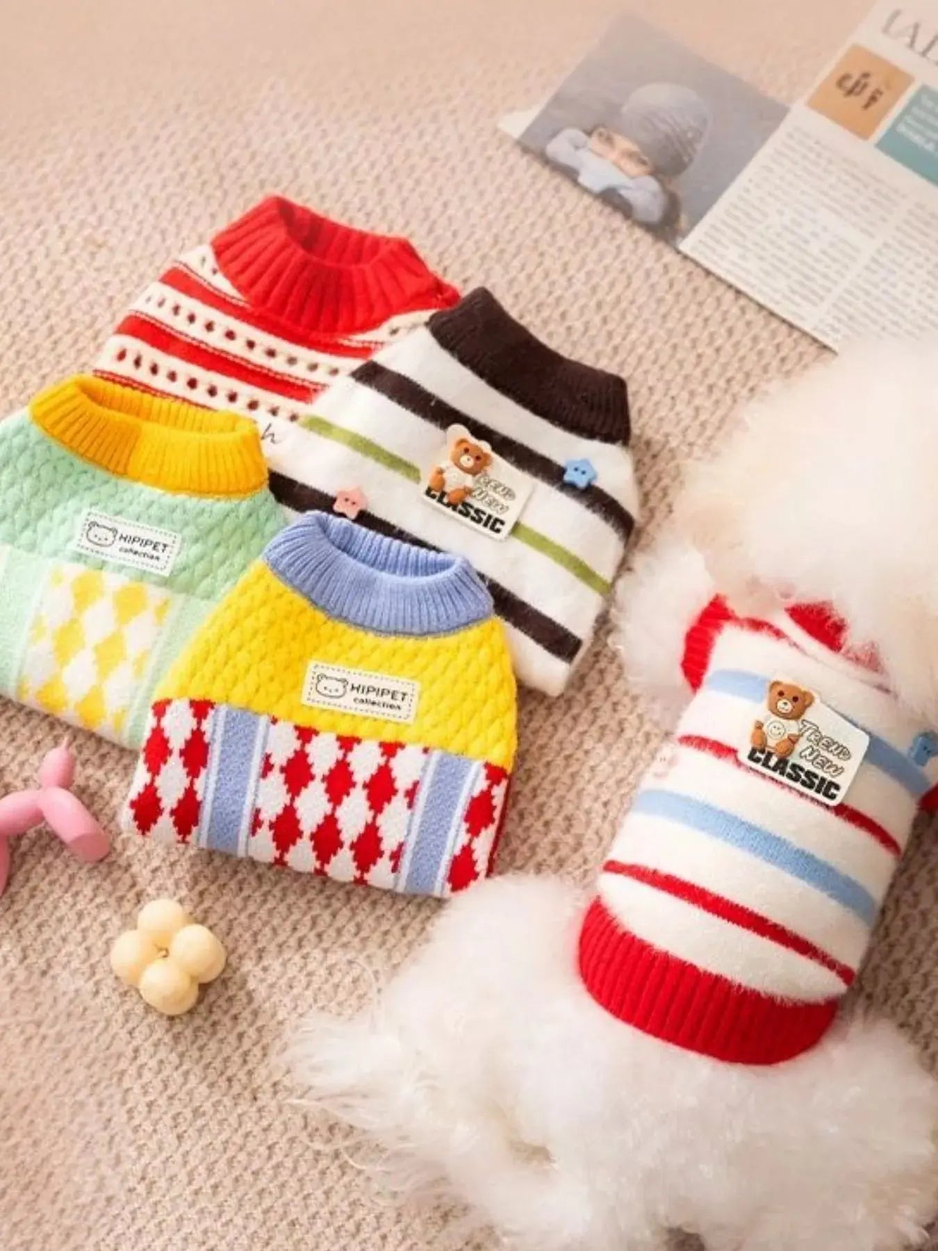 Warm Knitted Pet Sweater Simply Love